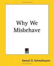 Cover of: Why We Misbehave | Samuel Daniel Schmalhausen