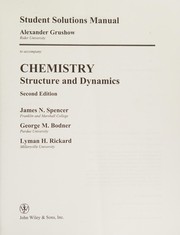 Chemistry, Student Solutions Manual by James N. Spencer, George M. Bodner, Lyman H. Rickard