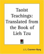 Cover of: Taoist Teachings by J. L. Cranmer-Byng