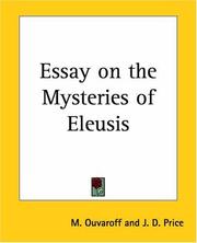 Cover of: Essay On The Mysteries Of Eleusis by M. Ouvaroff