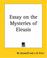 Cover of: Essay On The Mysteries Of Eleusis