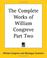 Cover of: The Complete Works Of William Congreve