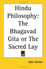 Cover of: Hindu Philosophy: The Bhagavad Gita Or The Sacred Lay