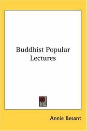 Cover of: Buddhist Popular Lectures
