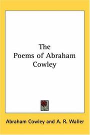 Cover of: The Poems Of Abraham Cowley by Abraham Cowley