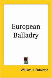 Cover of: European Balladry