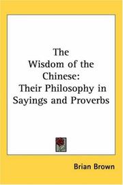 Cover of: The Wisdom of the Chinese