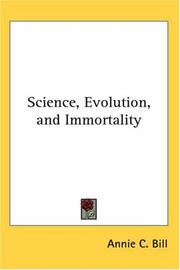 Cover of: Science, Evolution, and Immortality