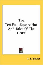 Cover of: The Ten Foot Square Hut and Tales of the Heike by A. L. Sadler