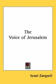 Cover of: The Voice of Jerusalem by Israel Zangwill