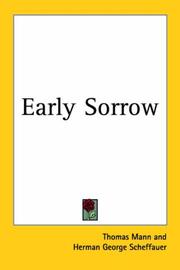 Cover of: Early Sorrow by Thomas Mann