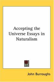Cover of: Accepting the Universe Essays in Naturalism