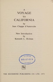 Cover of: A voyage to California