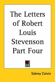 Cover of: The Letters of Robert Louis Stevenson by Colvin, Sidney Sir