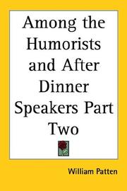 Cover of: Among the Humorists and After Dinner Speakers Part Two
