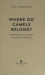 Cover of: Where do camels belong? by Thompson, Ken