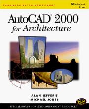 Cover of: AutoCAD 2000 for Architecture by Alan Jefferis