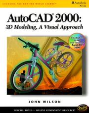 Cover of: AutoCAD 2000:  3D Modeling,: A Visual Approach