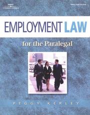 Cover of: Employment law for the paralegal by Peggy N. Kerley