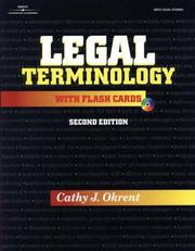 Cover of: Legal terminology with flash cards