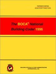 Cover of: 1996 BOCA National Building Code