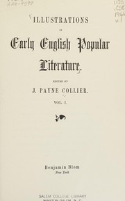 Cover of: Illustrations of early English popular literature.