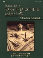 Cover of: Introduction to paralegal studies and the law: a practical approach