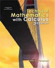 Cover of: Technical mathematics with calculus | Peterson, John C.