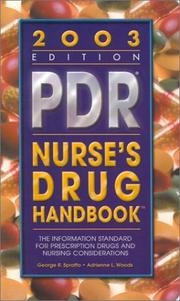 Cover of: 2003 PDR Nurse's Drug Handbook (Pdr Nurse's Drug Handbook) by George R. Spratto