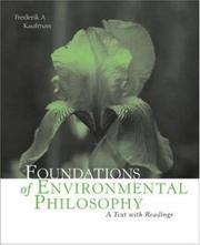 Cover of: Foundations of Environmental Philosophy by Frederik Kaufman