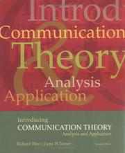 Cover of: Introducing communication theory by Richard L. West