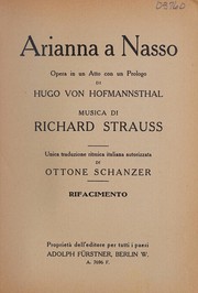 Cover of: Arianna a Nasso by Hugo von Hofmannsthal