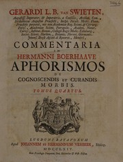 Cover of: Commentaria in Hermanni Boerhaave aphorismos de cognoscendis et curandis morbis