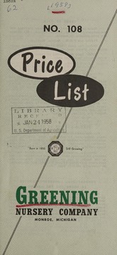 Cover of: Price list: No. 108