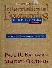 Cover of: International Economics: Theory and Policy