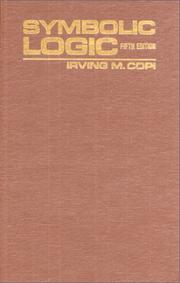 Cover of: Symbolic logic by Irving Marmer Copi