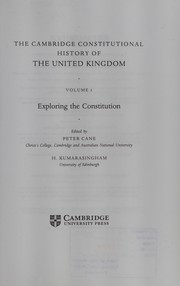 Cover of: Cambridge Constitutional History of the United Kingdom