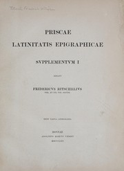 Cover of: Priscae latinitatis epigraphicae svpplementvm: I-[V] ...