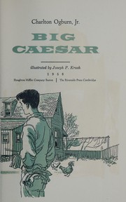 Cover of: Big Caesar. by Charlton Ogburn, Jr.