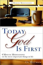Cover of: Today God Is First