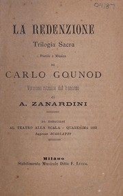 Cover of: La redenzione: trilogia sacra