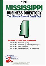Cover of: 1999 Mississippi Business Directory | infoUSA Inc.