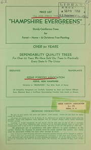 Cover of: "Hampshire evergreens," sturdy coniferous trees for forest - home - & Christmas-tree planting: price list, fall 1958--spring 1959