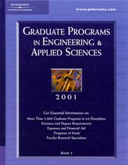 Cover of: Peterson's Graduate Programs in Engineering & Applied Sciences 2001