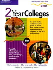 2 Year Colleges 2001 by Peterson's