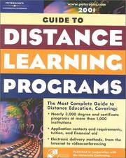 Cover of: Peterson's Guide to Distance Learning Programs 2001