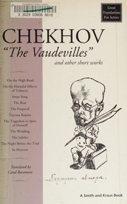 Cover of: The vaudevilles: and other short works