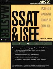 Cover of: Master the SSAT/ISEE, 2002/e (Master the Ssat and Isee) | Arco