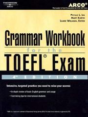Cover of: Grammar workbook for the TOEFL exam