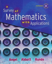 Cover of: A survey of mathematics with applications by Allen R. Angel, Christine D. Abbott, Dennis Runde